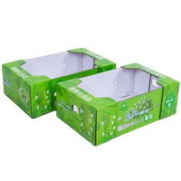 Boîtes d'emballage gaufrées en papier artistique motif raisin, personnalisables, avec fonction recyclable, pour fruits et artisanat – Vente chaude