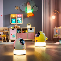 Lampe de nuit 3D mignonne pour la décoration de la chambre à coucher, lampe de table d'ambiance, réveil avec minuterie, projecteur de lumière de nuit pour enfants