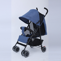 Poussette bébé 2025 légère en lin, pliable d'une main, avec châssis en alliage d'aluminium, système de voyage, anti-affaissement, roues en EVA