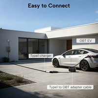 Nouveau câble d'extension adaptateur EV Type 1 vers GB/T 7M 32A 7.2KW pour recharge de véhicules électriques