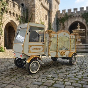Fabricants de véhicules de transport spéciaux populaires vendent des voitures funéraires électriques rétro blanches et dorées, chariots de cercueil et cercueils mobiles. - Product Image 1