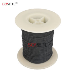 Черный гибкий огнестойкий кевларовый шнур 1-20 мм, высокопрочный арамидный огнеупорный шнур, плетеный шнур из арамидного волокна - Product Image 3
