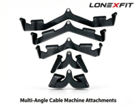 Juego de 5 barras de acero comerciales para pull-down, accesorios multiagarre para máquina de cable, manijas de gimnasio para levantamiento de pesas, accesorios de fuerza