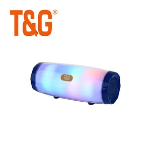 TG165C Speaker Mini Portabel Lampu Warna LED Ukuran Kecil Nirkabel IPX4 Subwoofer Desain Laris Speaker BT