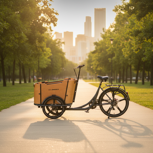 Vélo cargo électrique à trois <span class=keywords><strong>roues</strong></span> de style <span class=keywords><strong>vintage</strong></span> avec moteur de 250W chargement frontal 8 vitesses - Product Image 5