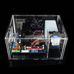 46X30cm DIY akrilik bilgisayar kasası çerçeve şeffaf M-ATX ATX kapalı şasi kapağı bilgisayar kasası oyun