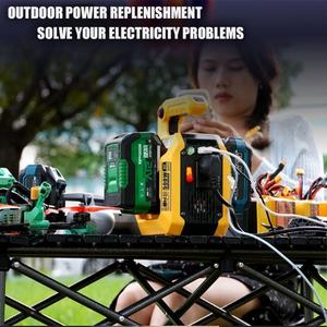 Портативный инвертор мощностью 500 Вт для аккумулятора Makita 18 В, 110 В/220 В, 2-канальный инвертор с чистой синусоидой и светодиодной подсветкой для использования на улице - Product Image 6