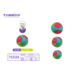 Pawminio – balle en caoutchouc pour animaux de compagnie, design géométrique, anti-ennui, pour chiens et chats, jeu interactif manuel - Product Image 3