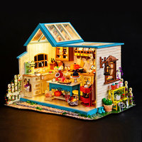 Kit de maison miniature DIY Minihaven, miniatures de maison de poupée, cuisine confortable, véranda, jouet de pâtisserie en bois, cadeau