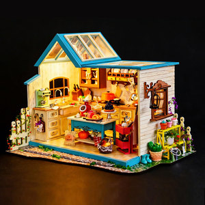 Kit <span class=keywords><strong>de</strong></span> maison miniature DIY Minihaven, miniatures <span class=keywords><strong>de</strong></span> maison <span class=keywords><strong>de</strong></span> poupée, cuisine confortable, véranda, jouet <span class=keywords><strong>de</strong></span> pâtisserie en bois, cadeau - Product Image 1
