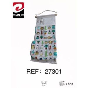 MNJ Hanging Bag 3 Pockets Kitchen Storage Organizer With Hook For Utensils And Spices - Product Image 1