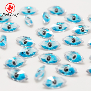 Bijoux motif feuille rouge, vente en gros, perles du mauvais œil, en pierre, pour la fabrication de Bracelets et colliers - Product Image 2
