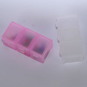 Boîte de rangement de médicaments en plastique Portable Mini taille pratique transportant trois compartiments pour les médicaments du matin la nuit nouvelle boîte - Product Image 3