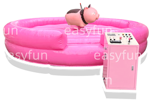 Atractivo Juego Inflable de Toro de Rodeo con Absorción de Impactos y 3 Velocidades Ajustables para Niños, Superventas - Product Image 4