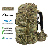 Sac à dos tactique 50L grande capacité pour la randonnée en plein air avec ceinture ajustable