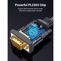 Kabel USB ke Serial RS232 DB9 9 Pin Jasoz, Adaptor Serial USB PL2303GT, Tanpa Driver Industrial 1m 1.5m 2m 3m untuk Komputer PC