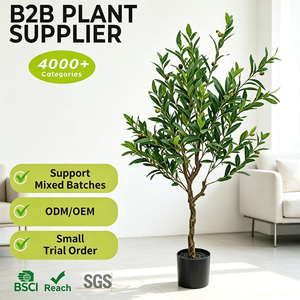 Olivier artificiel méditerranéen 120 cm, faux <span class=keywords><strong>Olea</strong></span> <span class=keywords><strong>Europaea</strong></span> en pot pour la décoration de cour, villa, terrasse, véranda - Product Image 1