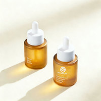 Flacon compte-gouttes en verre à fond épais rond de 15 ml/20 ml/30 ml/40 ml/50 ml avec boîte en papier, flacon vide, fournisseur d'usine OEM ODM