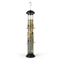 Mangeoire à oiseaux anti-écureuil, mangeoire pour oiseaux sauvages, capacité de 1,25 L, mangeoire suspendue avec 4 ports d'alimentation