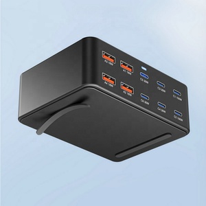 330W gan 6 * USB C + 4 * USB một hub Máy tính để bàn sạc QC3.0 đa cổng du lịch Sạc Adapter phổ PD 100W 65W nhanh sạc ổ cắm - Product Image 3