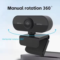 Kamera Web Mini Full HD 1080P HD dengan mikrofon, kamera Web Laptop komputer desktop USB dengan panggilan video langsung konferensi Streaming