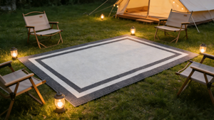 Tapis d'extérieur portable, écologique, épais, imperméable, résistant à l'humidité, durable, élégant, pour le camping, le pique-nique, les voyages, la plage - Product Image 4