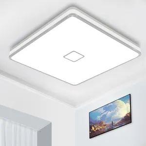 Đèn Trần LED Trong Nhà Tối Giản Hiện Đại Đèn Trần Phòng Ngủ Hình Vuông 3000K/4000K/5000K 24W