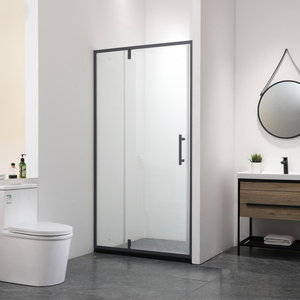 Paroi de douche pivotante minimaliste en verre avec cadre, épaisseur 6 mm, design droit pour salle de <span class=keywords><strong>bain</strong></span> - Product Image 2