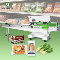 Pain Emballage En Plastique Oreiller Soufflé Snack Multi Flow Pack Biscuit Légumes Machine D'emballage pour Crème Glacée