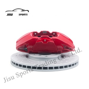 새로운 풀 세트 4 피스톤 브레이크 캘리퍼 디스크 레이싱 빅 브레이크 키트 적합 17 인치 림 BMW 미니 A8 328i 혼다 아우디 닛산 스바루 VW - Product Image 2