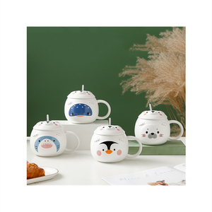 Tasse en céramique avec couvercle, motif ours polaire, Animal mignon, séries océan, vente en gros, nouvelle collection 2020 - Product Image 2