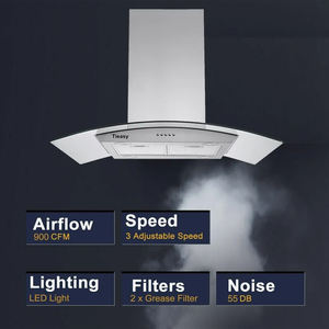 900CFM Hotte de cuisine îlot de 36 pouces en acier inoxydable à 3 vitesses Nouveau - Product Image 3