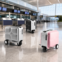 Valise électrique à roulettes avec cadre en aluminium, alimentée par batterie, pour les voyages, fabriquée en Chine