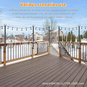Xiafei Led Strip <b>Light</b> Holder Outdoor <b>String</b> <b>Light</b> Poles Aluminum Bracket For Garden Villa Decoration Heightening Pole - Product Image 2