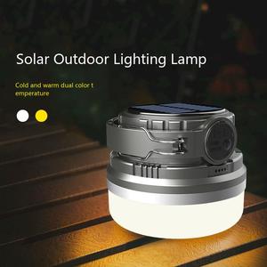Lampe de camping solaire multifonctionnelle pour l'extérieur, 600 lumens, <span class=keywords><strong>lanterne</strong></span> de type C rechargeable, projecteur solaire LED avec crochet - Product Image 3