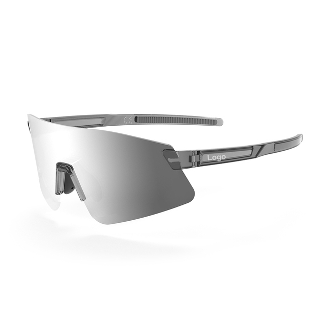 Polarized Cycling Sunglasses Rimless TR90 UV400 Anti Glare Wraparound Windproof Stable Fit Lightweight Outdoor Sports Eyewear