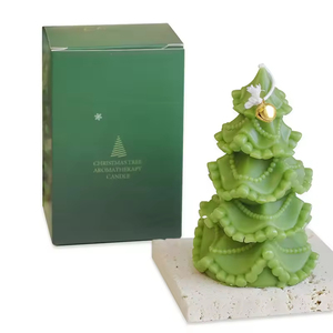 Christmas Spiral Tree Scented <b>Candles</b> <b>Red</b> Green White Twisted Aromatherapy <b>Candles</b> for Holiday Table Decor - Product Image 6