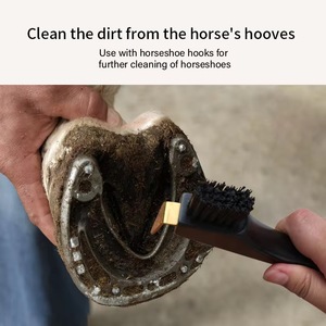 <span class=keywords><strong>Brosse</strong></span> à cheval en <span class=keywords><strong>bois</strong></span> pour le soin des sabots, produits de soin des sabots, 2 en 1, cure-sabots avec manche en <span class=keywords><strong>bois</strong></span>, poils en PP - Product Image 6