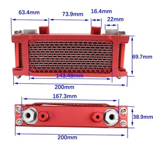 Factory Direct Supply Motorcycle Thickened Oil Cooler Radiator Suitable for Cub <b>Engines</b> 50-160cc Aluminum Radiator - Product Image 2