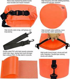 Sac à dos étanche en bâche PVC pour activités nautiques, vente en gros, capacité 20-36L, protection RFID, port USB, antivol, rétractable - Product Image 4