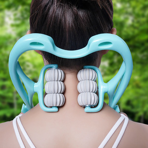 D Swan 6 Ball Cervical Clip Neck Massager Kneading Portable Neck Shoulder Relaxation Massage <b>Tool</b> - Product Image 2