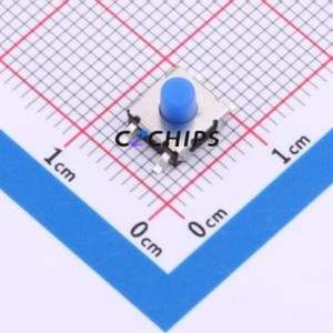 TS-1047A-A5B2-D2 Tactile Switch SMD,6.2x6.4mm Switch Single Pole Single Throw Round Button 1.8N Vertical Mount - Product Image 1