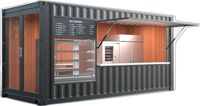 Cuisine en conteneur préfabriqué extensible et respirant en structure acier |   Cabine de cuisine modulaire pour événements, centre commercial extérieur, atelier