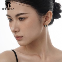 ICEBELA Style National Chinois S925 Argent Sterling Gradient Naturel Shell Boucles D'oreilles Femme Boucles D'oreilles