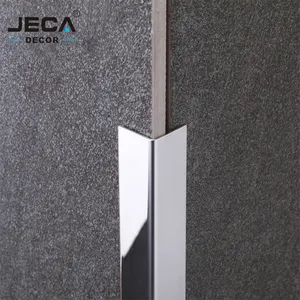 Foshan fabrika JECA ücretsiz örnek duvar dekorasyon şerit seramik karo kenarlığı açı Trim 304 kalite paslanmaz çelik döşeme