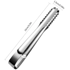 Roestvrijstalen Keukengereedschap Rvs Tang Voor Barbecue Party Bar Bbq Clip Brood Voedsel Ijs Klem Ijs Tang