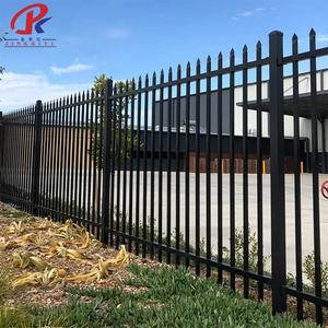 Nouvelle clôture de sécurité extérieure avec panneaux tubulaires en fer et aluminium <span class=keywords><strong>pour</strong></span> maison et jardin, portails d'allée en acier à cadre plastique - Product Image 4