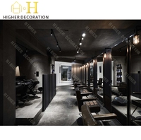 Design d'intérieur de salon de coiffure de luxe sur mesure, ensemble de meubles de salon de beauté, décoration d'intérieur de salon