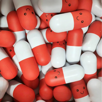 Balle anti-stress personnalisée en forme de pilule avec logo, en mousse PU, pour cadeaux promotionnels médicaux et pharmaceutiques