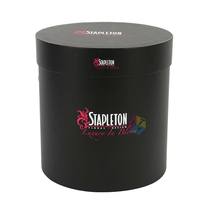Boîte à fleurs ronde noire mate de luxe personnalisée avec couvercle pour roses, arrangements floraux et emballages cadeaux en gros